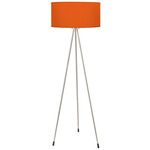 Trina Floor Lamp - Nickel / Silk Orange