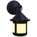 Berkeley Ring Wall Sconce - Satin Black / Cream