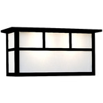 Huntington Wide Hood Outdoor Wall Sconce - Satin Black / Frosted