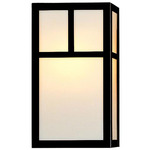 Mission Wall Sconce - Satin Black / Frosted