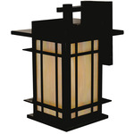 Oak Park Outdoor Wall Sconce - Satin Black / Cream