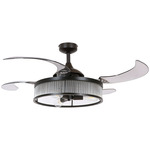 Fanaway Corbelle Retractable Ceiling Fan with Light - Antique Black / Smoke