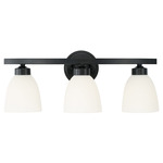 Jameson Bathroom Vanity Light - Matte Black / Soft White