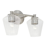 Beau Bathroom Vanity Light - Brushed Nickel / Clear