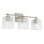 Lexi Bathroom Vanity Light - Brushed Nickel / Clear