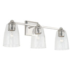 Laurent Bathroom Vanity Light - Polished Nickel / Clear