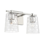 Burke Bathroom Vanity Light - Polished Nickel / Clear