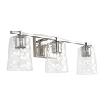 Burke Bathroom Vanity Light - Polished Nickel / Clear