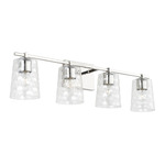 Burke Bathroom Vanity Light - Polished Nickel / Clear