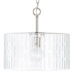 Emerson Convertible Pendant - Polished Nickel / Clear