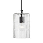 Emerson Pendant - Matte Black / Clear