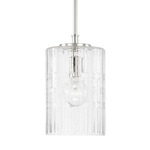 Emerson Pendant - Polished Nickel / Clear