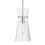 Mila Pendant - Polished Nickel / Clear