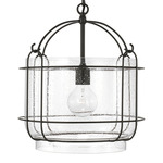 Harmon Pendant - Matte Black / Clear