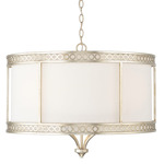 Isabella Pendant - Winter Gold / White Fabric