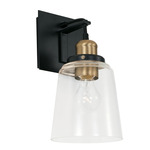 Fallon Wall Sconce - Aged Brass / Black / Clear