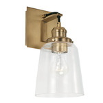 Fallon Wall Sconce - Aged Brass / Clear