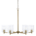 Emerson Chandelier - Aged Brass / Clear