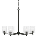 Emerson Chandelier - Matte Black / Clear