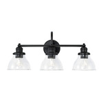 Baxter Bathroom Vanity Light - Matte Black / Clear
