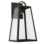 Leighton Down Light Outdoor Wall Sconce - Oiled Bronze / Clear
