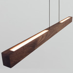 Una Linear Pendant - Dark Stained Walnut