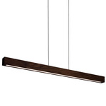 Una Linear Pendant - Dark Stained Walnut