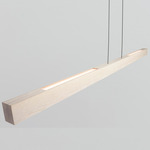 Una Linear Pendant - White Washed Oak