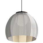 Amicus LED Pendant - Dark Stained Walnut / Brushed Aluminum