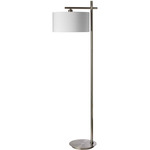 131 Floor Lamp - Satin Chrome / White