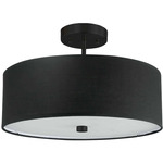 Everly Semi-Flush Mount - Black / Black