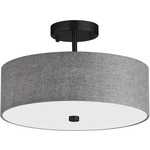 Everly Semi-Flush Mount - Black / Grey