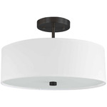 Everly Semi-Flush Mount - Black / White