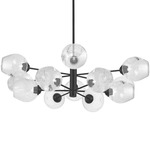 Abii Chandelier - Matte Black / Clear / Clear