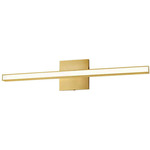 Arandel Flush Bathroom Vanity Light - Aged Brass / White