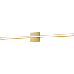 Arandel Flush Bathroom Vanity Light - Aged Brass / White