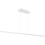 Array Linear Pendant with Straight Wires - Matte White / White