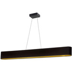 Aubrey Linear Pendant - Black & Gold / Matte Black