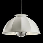 Cupola Pendant - White / Silver Leaf