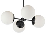 Dayana Chandelier - Matte Black / Opal White