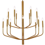 Eleanor Tiered Chandelier - Aged Brass