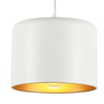 Emilia Pendant - Matte White / Aged Brass