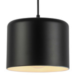 Emilia Pendant - Matte Black / White