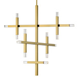 Francesca Chandelier - Aged Brass / Frosted