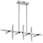 Francesca Linear Chandelier - Polished Chrome / Frosted
