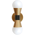 Fortuna Wall Sconce - Aged Brass / Matte Black