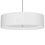 Helena Pendant - Polished Chrome / White / White