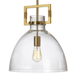 Liberty Pendant - Aged Brass / Clear / Clear