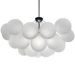 Miles Chandelier - Matte Black / Frosted
