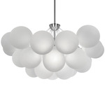 Miles Chandelier - Polished Chrome / Frosted